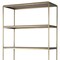 Homeroots 42" Antiqued Brass And Brown Distressed Metal and Solid Wood Four Tier Bookcase with Two Doors 611043 - alternate 3
