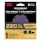 3M Ultra Durable 5 inch Power Sanding Discs, Universal Hole, 220 grit, 20PK DISC5IN5PK220 - alternate 1