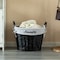 Wickerwise Handwoven Laundry Basket with Liner & Handles - Boho Decorative Storage Hamper for Clothes QI003106.BK - alternate 9