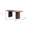 Homeroots 86" Walnut Wood Double Pedestal Base Oval Dining Table 720673 - alternate 4
