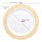 Smarty Had A Party 7.5" White with Pink and Gold Mosaic Rim Round Plastic Appetizer/Salad Plates (120 Plates), 120PK 897PG-CASE - alternate 10