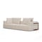 Homeroots 113" Cream Fabric Sofa And Toss Pillows 607318 - alternate 1