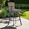 Homeroots 40" Charcoal Metal Swivel Outdoor Counter Height Bar chair with Footrest 571168 - alternate 1