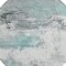 Homeroots 8' Teal Blue And Gray Round Abstract Washable Indoor Outdoor Area Rug 617742 - alternate 6