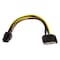 Monoprice 8" SATA 15 pin to 6 pin PCI Express Card Power Cable 8494 - alternate 1