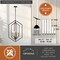Vaxcel Riley 4 Light Black and Satin Brass Contemporary Geometric Cage Pendant Light P0388 - alternate 7