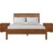 Homeroots Three Piece Walnut Solid Wood Bedroom Set 523673 - alternate 1