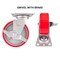 Hyw Products Heavy Duty Caster 6in Red Polyurethane on Cast Iron Wheel, Swivel with Brake 40-60S-A1-PC-TB(R) - alternate 3