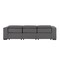 Homeroots 110" Dark Gray Top Grain Leather Reclining Metal USB Sofa 720308 - alternate 8