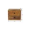Homeroots 12" Oak Solid Wood Two Drawer Floating Nightstand 722525 - alternate 3