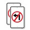 Signmission No Left Turn Graphic Only, 18'' X 24'' 2 Signs, Heavy Gauge Aluminum, 2PK A-1824-2PACK-23844 - alternate 1