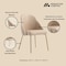 Manhattan Comfort Gracie Dining Chair in Tan and Gold - Set of 2 2-DC100-GTN - alternate 8
