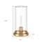 Homeroots 13" Brass Metal Table Lamp With Clear Cylinder Shade 546135 - alternate 5