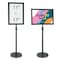 Vevor Pedestal Sign Holder Adjustable Poster Stand 11 x 17 Inch Round Base SW-02 - alternate 1