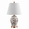 Jonathan Y Penelope 22" French Country Cottage Ceramic/Iron Chinoiserie Ginger Jar LED Table Lamp, Gray/White JYL3005C - alternate 7