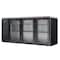 Koolmore 72 In. Commercial Back Bar Cooler in Black With Side Condenser and LED Lighting, 18 Cu. Ft Capacity KM-BC-3GD-SCBK - alternate 9