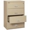 Fireking 31-15/16" W 4 Drawer Fire-Resistant Lateral File Cabinet, Parchment, Letter/Legal 4-3822-CPA - alternate 3