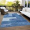 Homeroots 3' X 5' Navy Blue And Sky Blue Geometric Washable Indoor Outdoor Area Rug 612448 - alternate 9