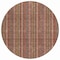 Homeroots 8' Blush Burgundy And Pink Round Striped Washable Indoor Outdoor Area Rug 615033 - alternate 8
