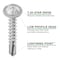 Teks #8 x 1/2 in Metal-to-Metal Screws, Low Profile, Drill Point, Star Drive, w/ T-20 Bit, Zinc, 240PK 21303 - alternate 7