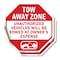 Signmission Tow Away Zone Unauthorized Vehicles, 4 inch X 4 inch, Vinyl Decal, 2PK OC-D-2PACK-4-321 - alternate 1