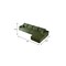 Homeroots 135" Green Corduroy Modular Compression Foam Sofa With Toss Pillows 712974 - alternate 5