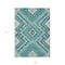 Homeroots 9' X 12' Teal Blue And Ivory Tribal Washable Indoor Outdoor Area Rug 598158 - alternate 8