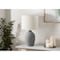 Monarch Specialties Lighting, Table Lamp, 18"h, Grey Ceramic, Ivory / Cream Shade, Contemporary, Modern I 9785 - alternate 2