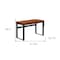 Homeroots Adjustable Brown and Black Wood and Metal Sled Computer Desk 489932 - alternate 8