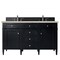James Martin Vanities Brittany 60" Double Vanity, Black Onyx, w/ 3 CM Tajnar Eclos Top 650-V60D-BKO-3TJR - alternate 1