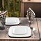 Smarty Had A Party Solid White Flat Rounded Square Plastic Dinnerware  Set (120 Dinner Plates+120 Salad Plates), 240PK 4830WH-VP-CASE - alternate 1