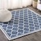 Jonathan Y Trebol Moroccan Trellis Textured Weave Navy/Gray 9 ft Square Indoor/Outdoor Area Rug SMB109D-9SQ - alternate 1