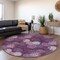 Homeroots 8' Eggplant Lavender And Ivory Round Polka Dot Washable Indoor Outdoor Area Rug 594228 - alternate 6