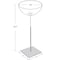 Azar Displays Pedestal Bowl Display Floor Stand with Single 16in Diameter Bowl on Square Metal Base 700976 - alternate 7