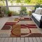 Homeroots 9' X 12' Wheat And Burgundy Geometric Washable Indoor Outdoor Area Rug 612603 - alternate 9