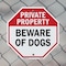 Signmission Private Property Beware of Dogs, 6 inch X 6 inch, Plastic Sign, 2PK OC-P-2PACK-6-138 - alternate 7