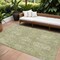 Homeroots 8' X 10' Sage And Green Damask Washable Indoor Outdoor Area Rug 603752 - alternate 1