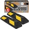 Xpose Safety Heavy Duty Rubber Block Stop 22in, Black/Yellow Reflective, 3 Sets of 2, 6PK PBSY-2-6-X - alternate 1