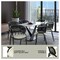 Leisuremod Ervilla Dining Chair in Black Steel Frame with Black Wicker Back and Beige Seat, 4PK ECBL-20BL-BG4 - alternate 9