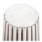 Homeroots 23" White and Natural Distressed Marble and Wood Round Drum End Table 556503 - alternate 9