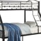Homeroots 78" X 56" X 67" Twin Over Full Black Bunk Bed 286161 - alternate 4