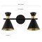 Jonathan Y Elroy 18.25" 2-Light Iron Retro Contemporary LED Track Light , Black/Gold JYL9904A - alternate 8