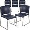 Flash Furniture Navy Plastic Stack Chair, PK5 5-RUT-238A-NY-GG - alternate 1
