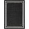 Homeroots 6' X 9' Black And Ivory Indoor Outdoor Area Rug 545490 - alternate 1