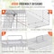 Vevor Live Animal Cage Trap 42" x 16" x 18" Humane Cat Trap Cats Squirrels Mouse LB-33A - alternate 6