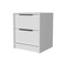 Homeroots 19" White Wood Two Drawer Nightstand 534903 - alternate 5