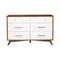 Homeroots 56" Brown and White Solid Wood Seven Drawer Double Dresser 524152 - alternate 1