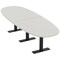 Skutchi Designs 10 Person Conference Table With Power Unit | 10' Boval Table | Harmony Series HAR-BOVL-48X120-T.BK-U779-NA - alternate 1