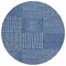 Homeroots 8' Navy Blue And Ivory Round Geometric Washable Indoor Outdoor Area Rug 600758 - alternate 7