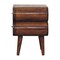Homeroots 20" Brown Solid Wood Round Two Drawer Nightstand 651521 - alternate 12